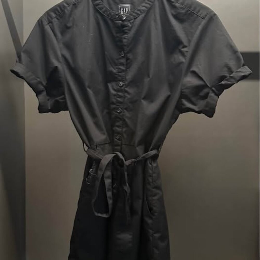 Button down black romper.